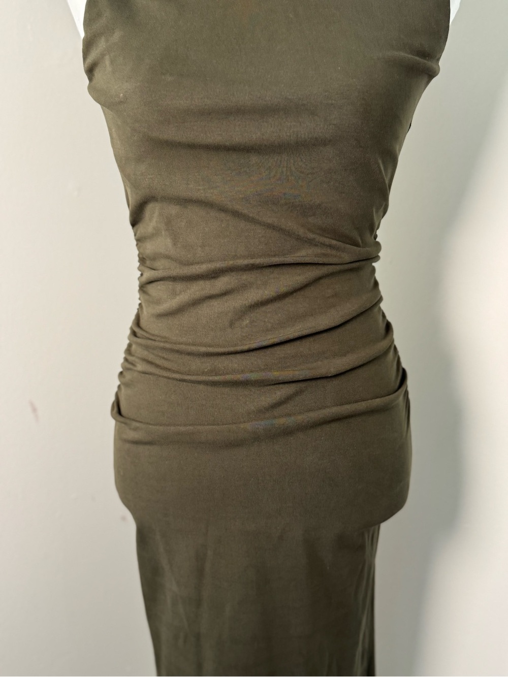 Veronica Beard Olive Green Sleeveless Midi Dress - Picture 8 of 13